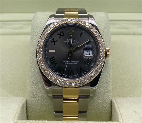 41mm rolex datejust with diamond bezel|Rolex Datejust 41 with diamonds.